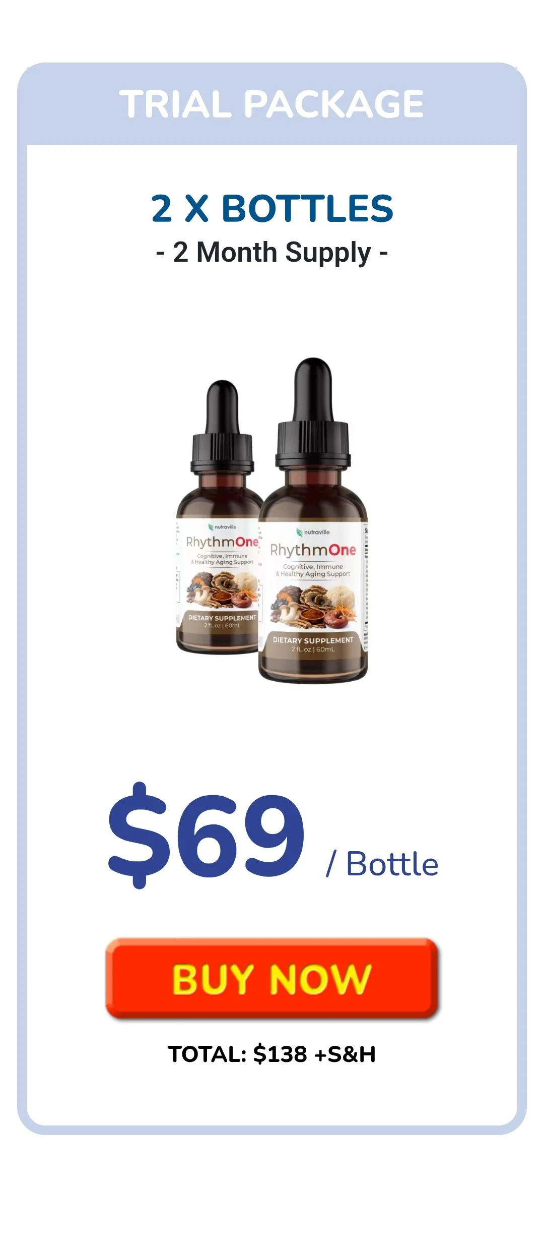 RhythmONE 2 bottles pricing